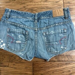 American Eagle Outfitters Distressed Blue Jean Shorts
